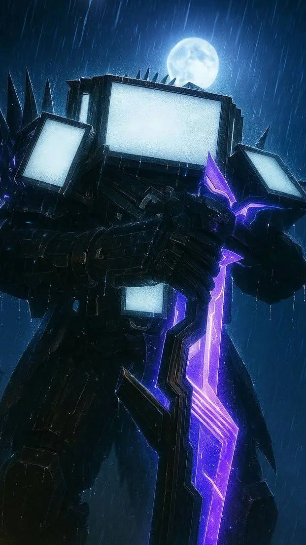 ai character: Titan tv man  background