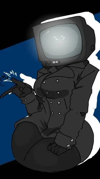 ai character: Tv woman  background