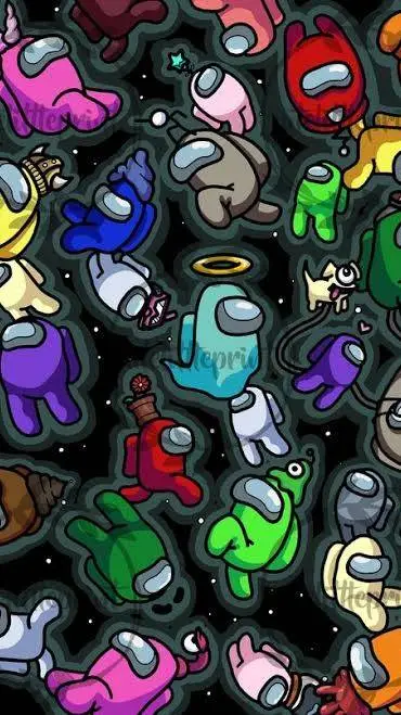 ai character: AMONG US  background