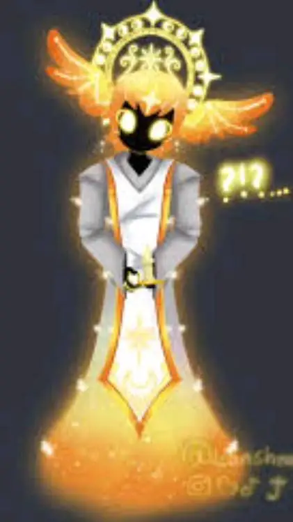 ai character: Curious Light background