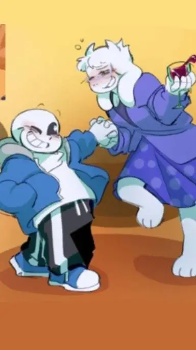 ai character: Toriel and Sans... background