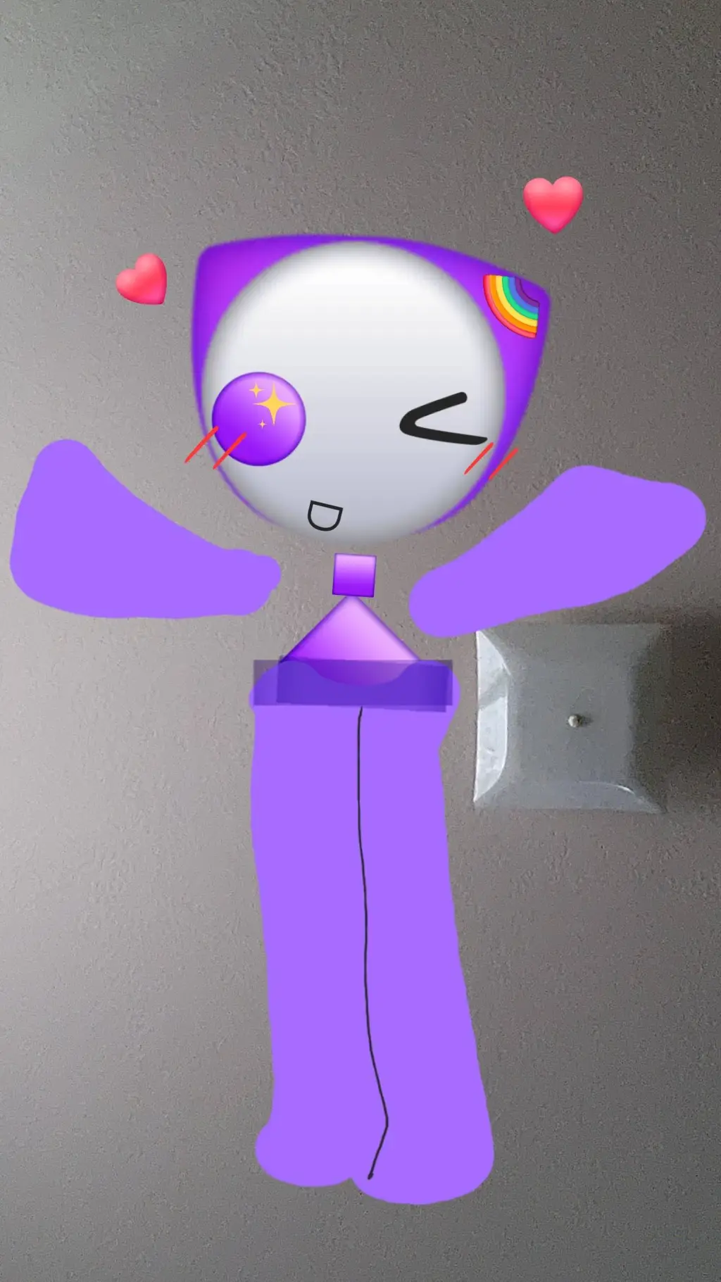 ai character: purpley background