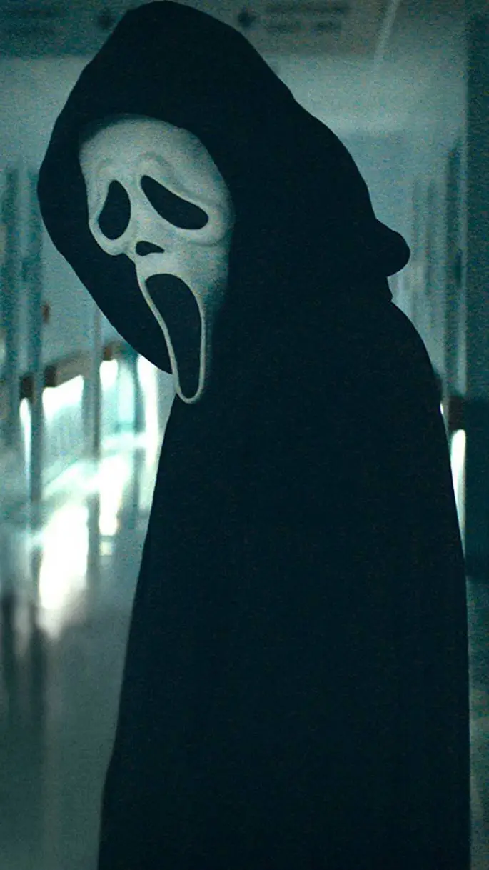 ai character: Ghost face sister background