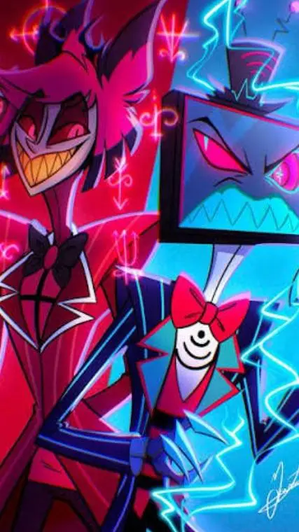 ai character: Alastor X Vox?! background