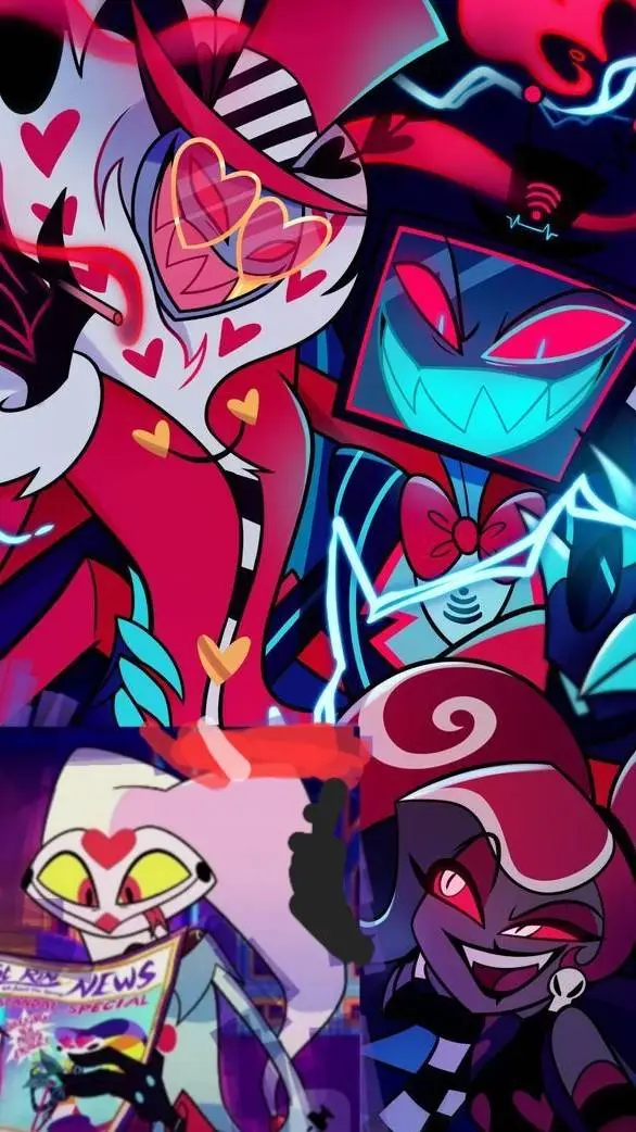 ai character: los vees💙💜❤️ background