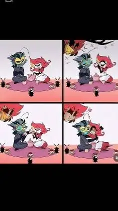 ai character: niffty&baxter💙~❤️ background