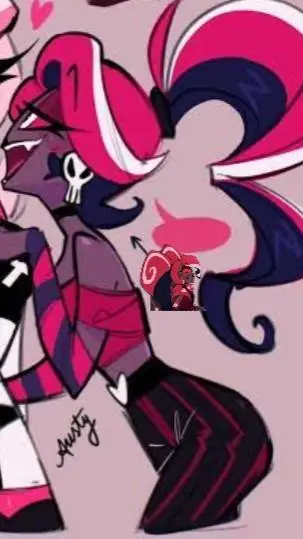 ai character: velvette💙🤍🩷 background