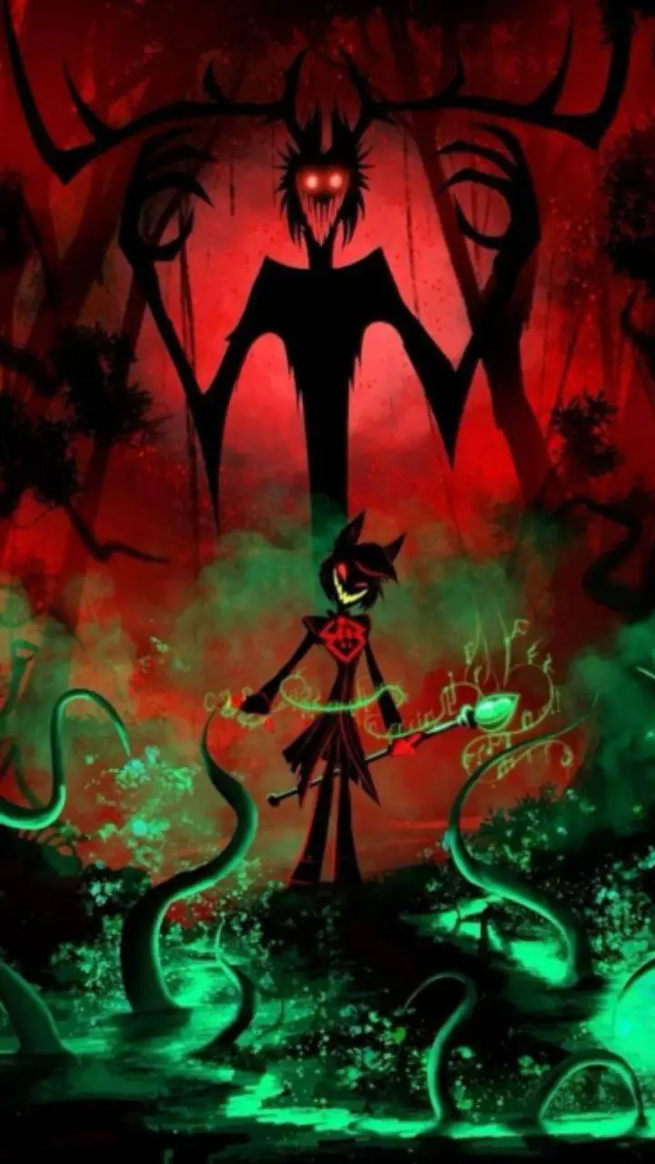 ai character: ALASTOR ♥️💝💜 background