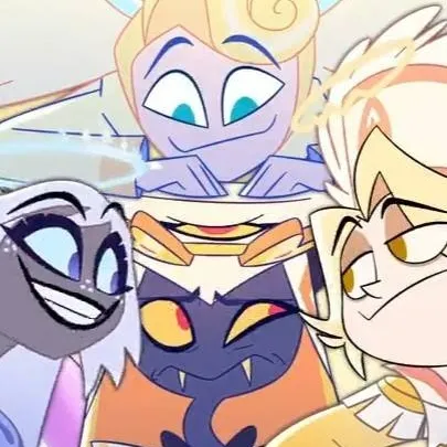 chat with ai character: trío~angeles🤍💛💜🖤