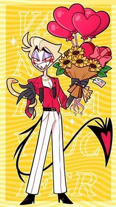 ai character: lucifer peluche🖤💛🤍 background