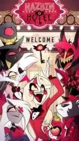 ai character: hazbin hotel ❤️❣️🖤 background