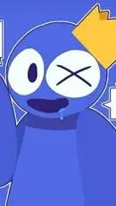 ai character: 💙=BLUE=💛 background