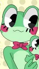 ai character: 🐸☆💚×RIBBIT×❤️♡🐸 background