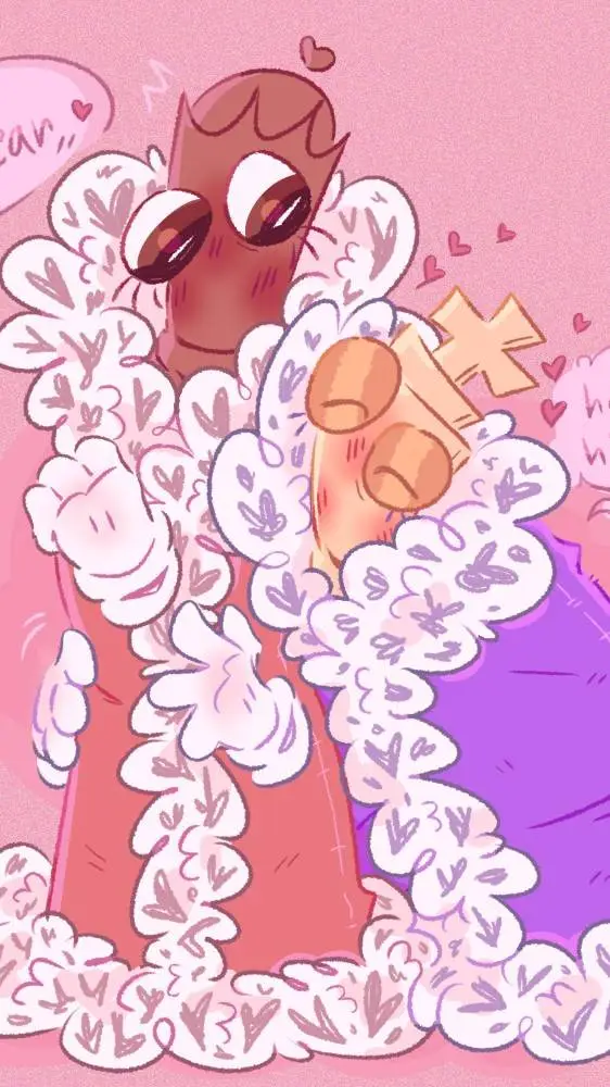 ai character: 🤎❤️queeniekinger💜🧡 background