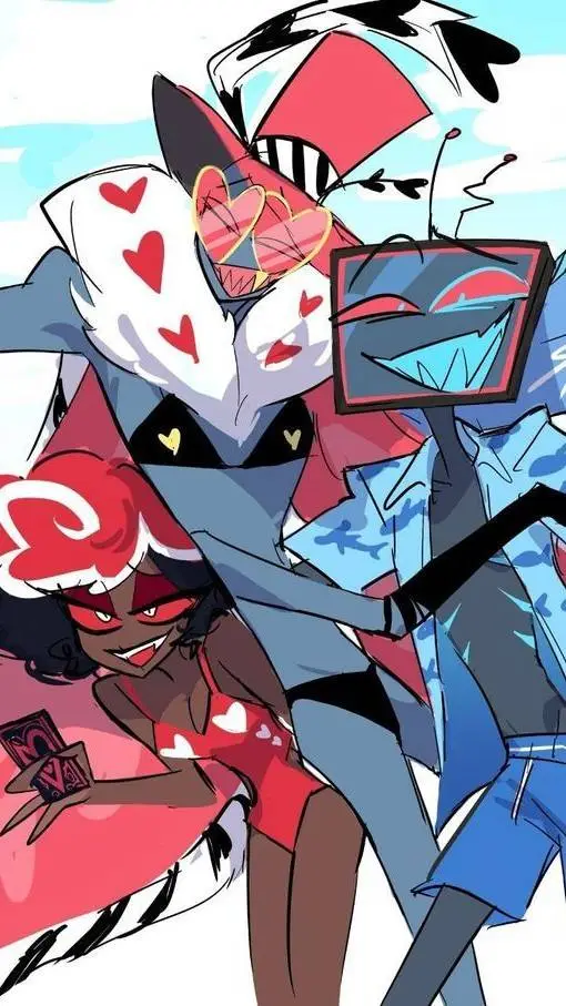ai character: los vees❤️💜💙 background