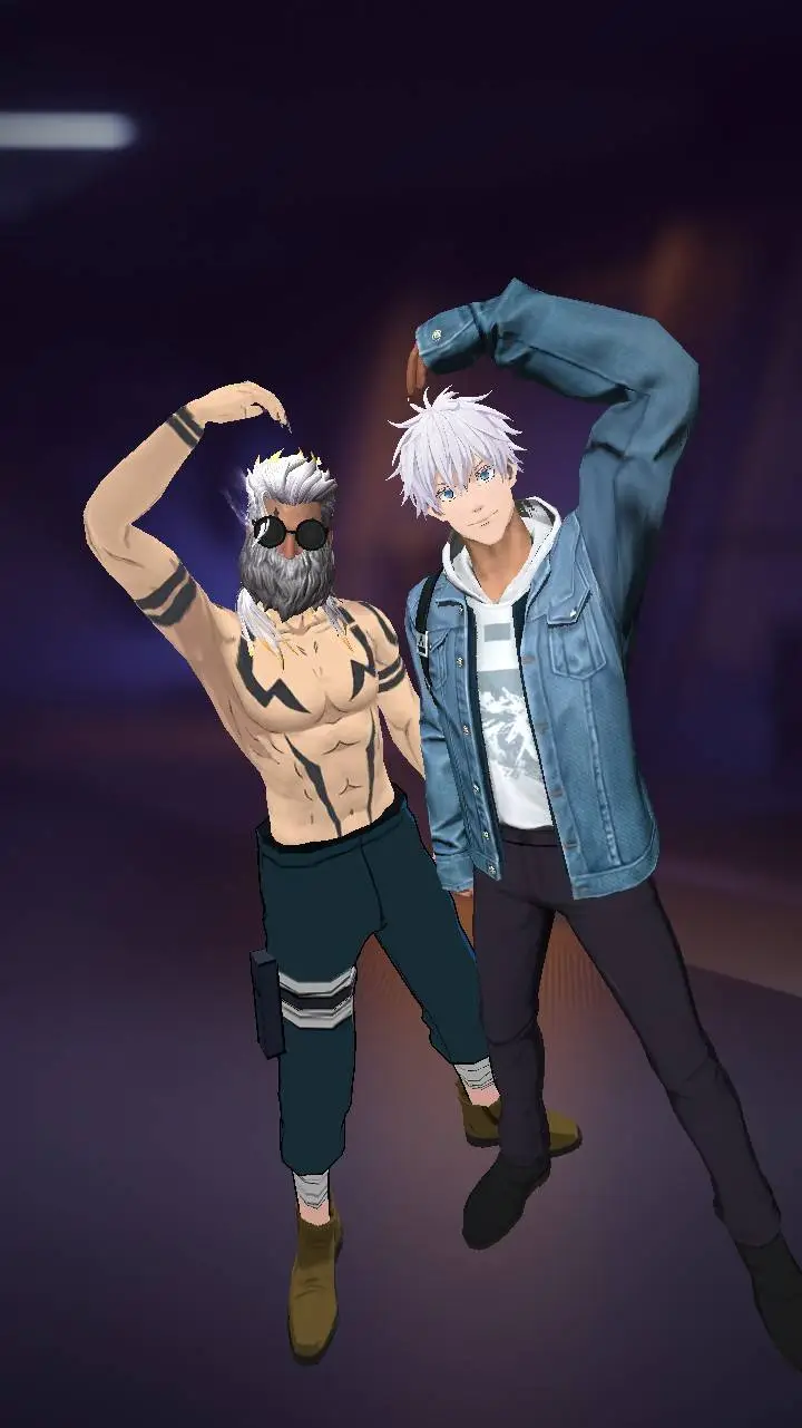 ai character: Gojo vs Sukuna  background