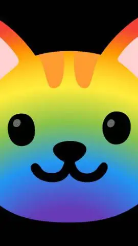 ai character: rainbow cat background