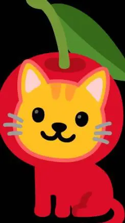 ai character: Cherry cat background