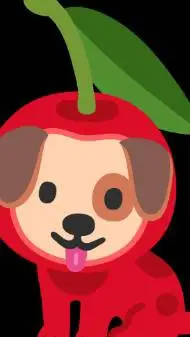ai character: Cherry dog background