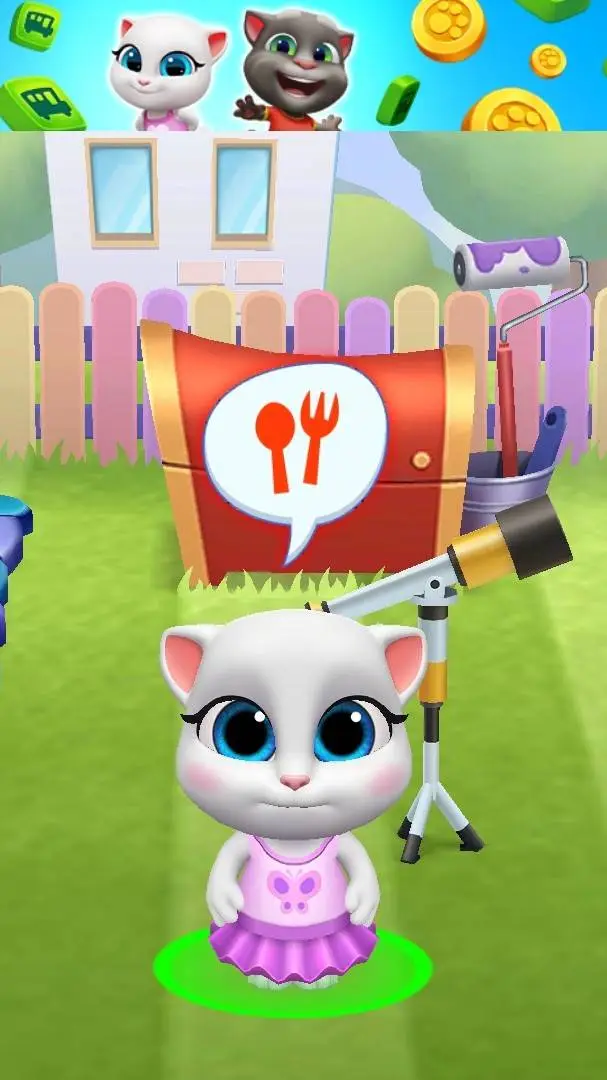 ai character: Hungry angela background