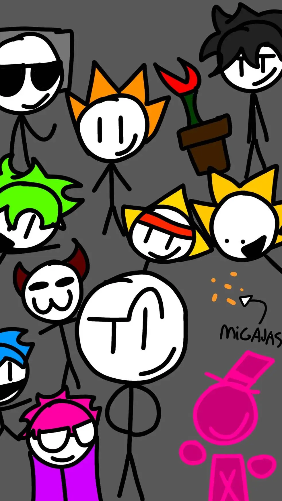 ai character: Demons look background