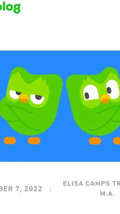 ai character: Duolingo y Duoble🌳 background