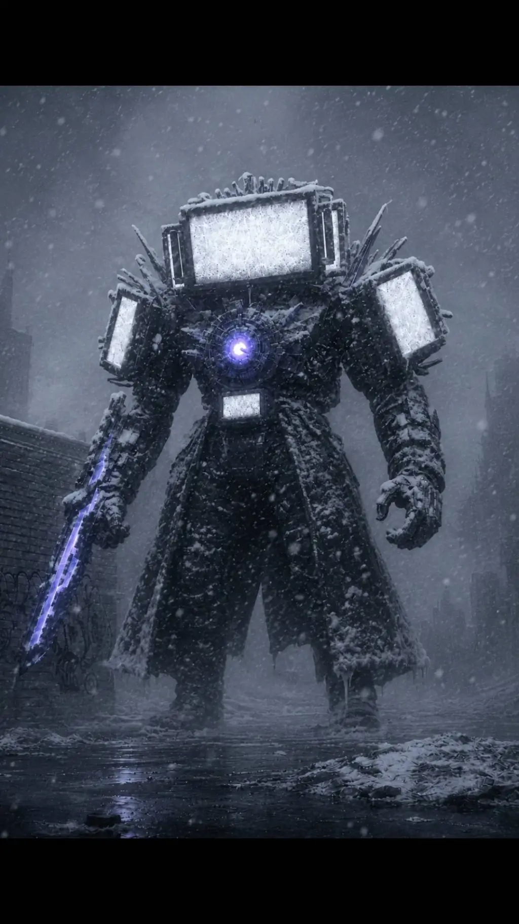 ai character: titan tv man  background