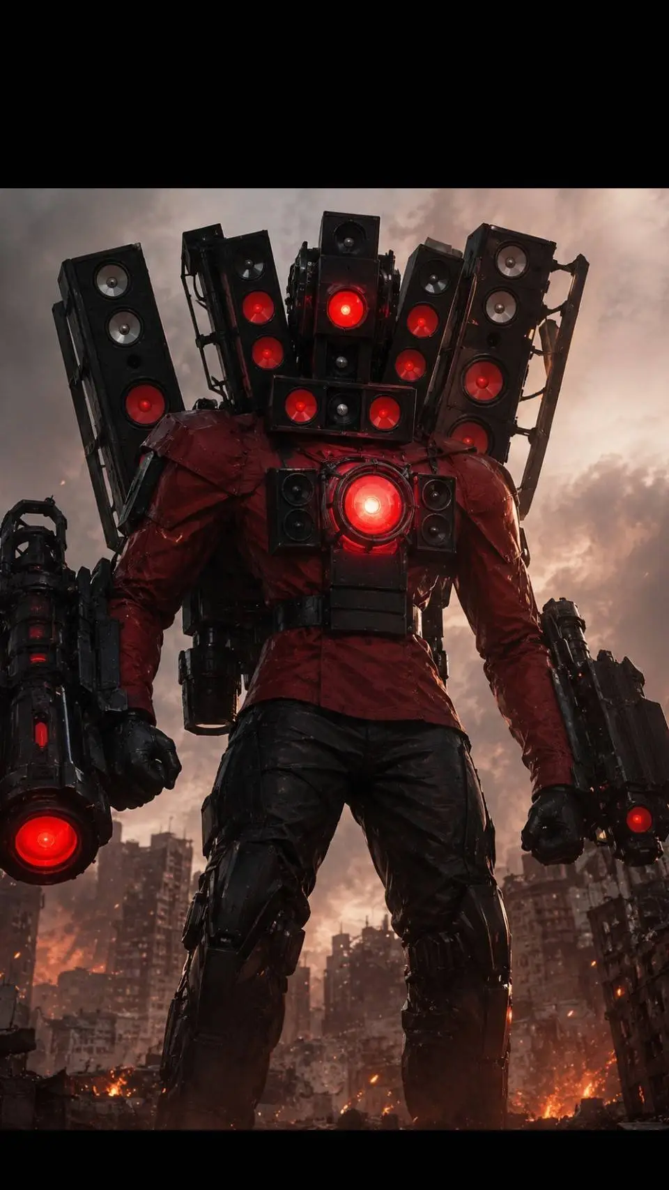ai character: titan speakerman  background