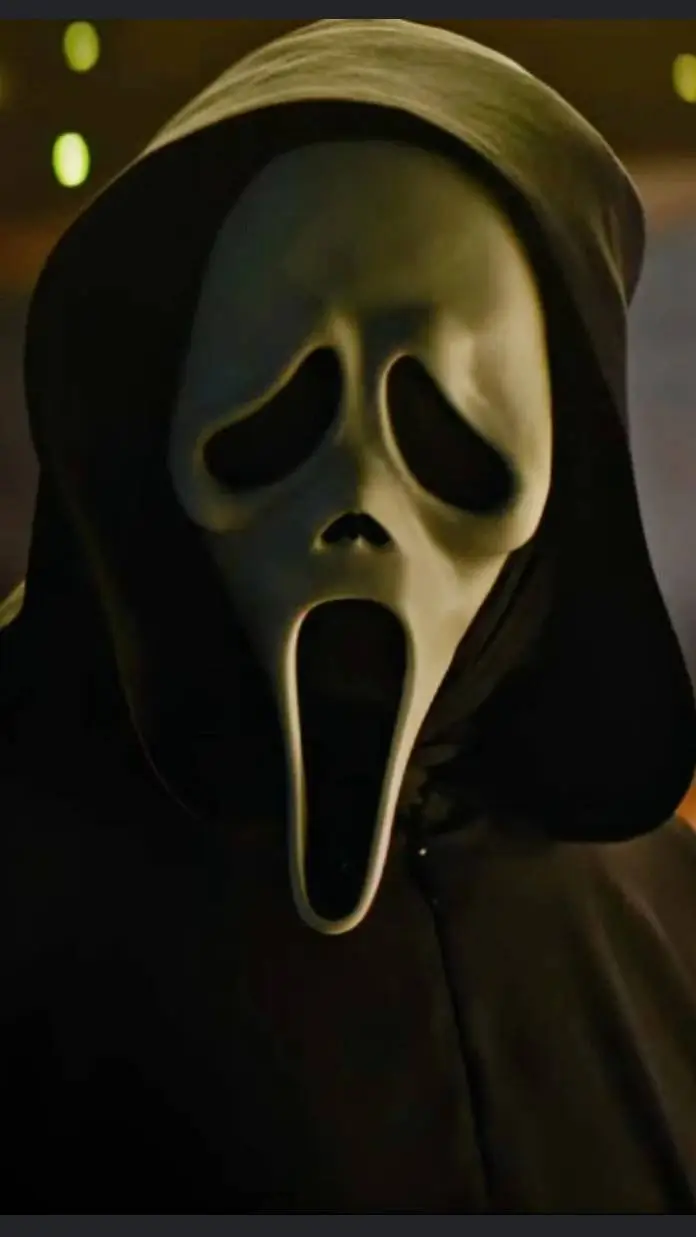 ai character: ghostface  background