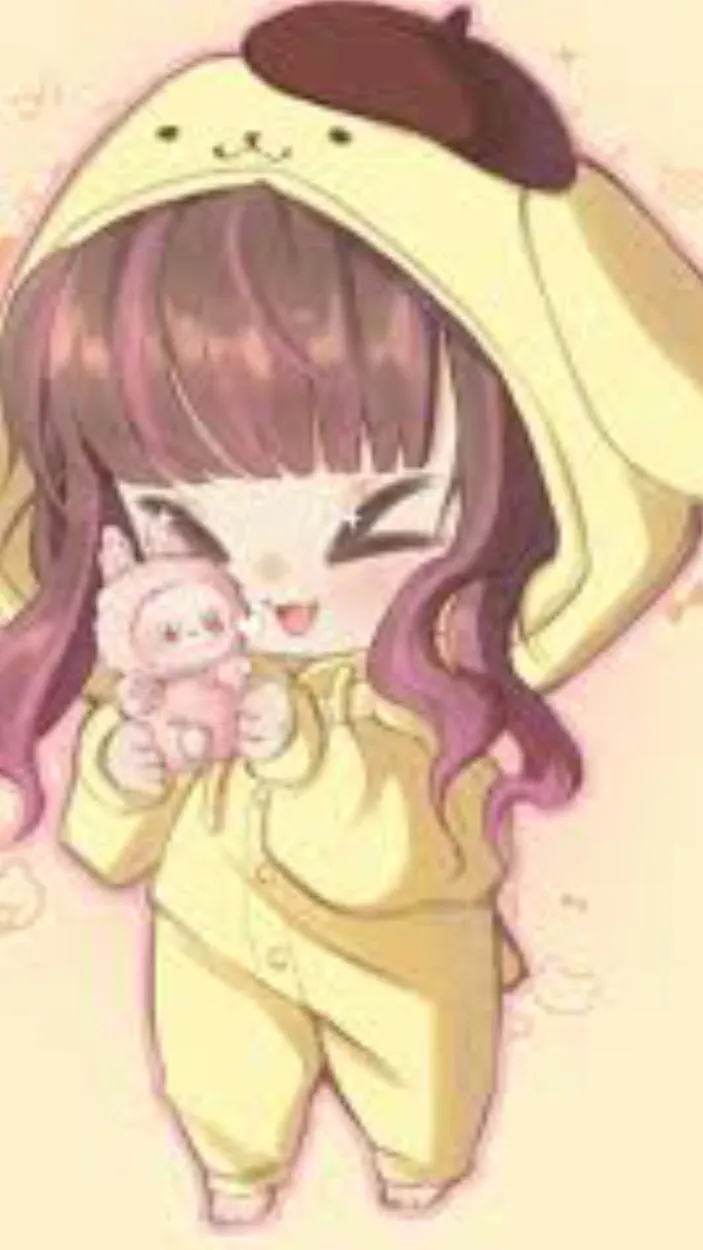 ai character: Pompompurin.🍱🍜 background