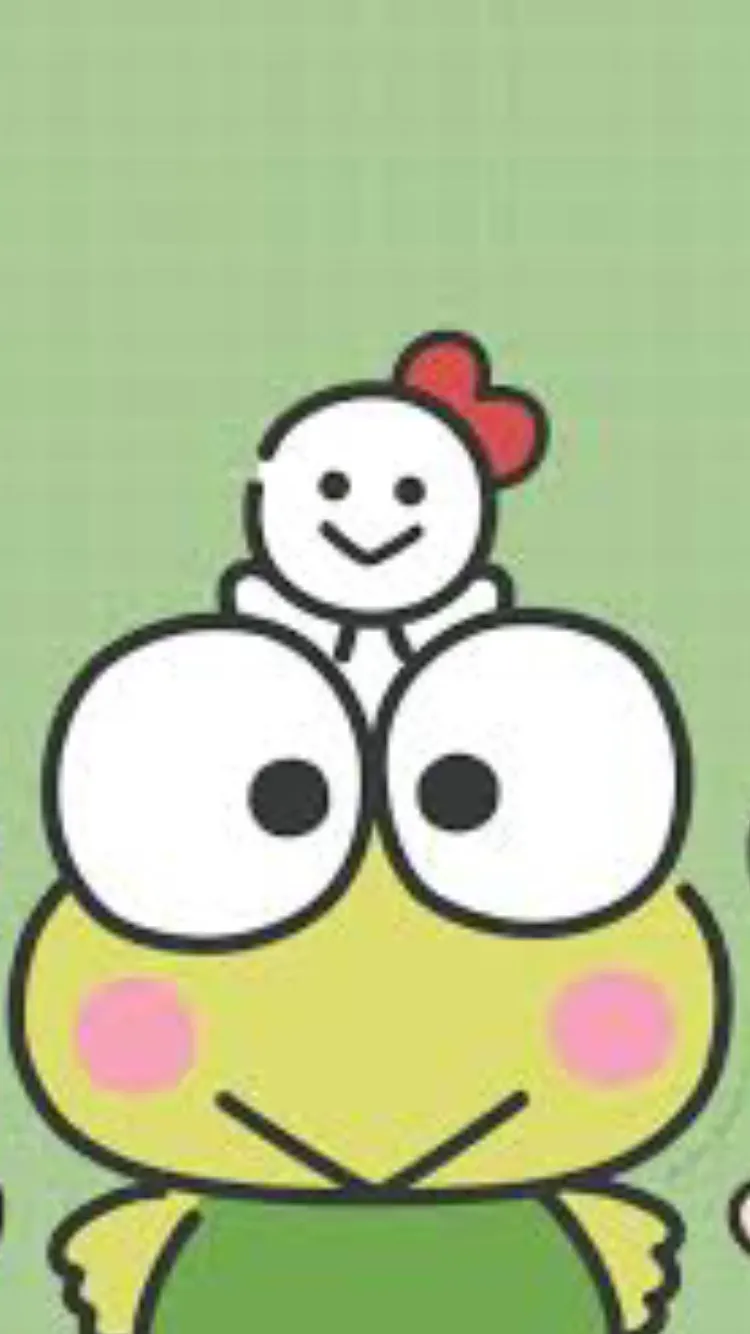 ai character: Keroppi.🐸 background