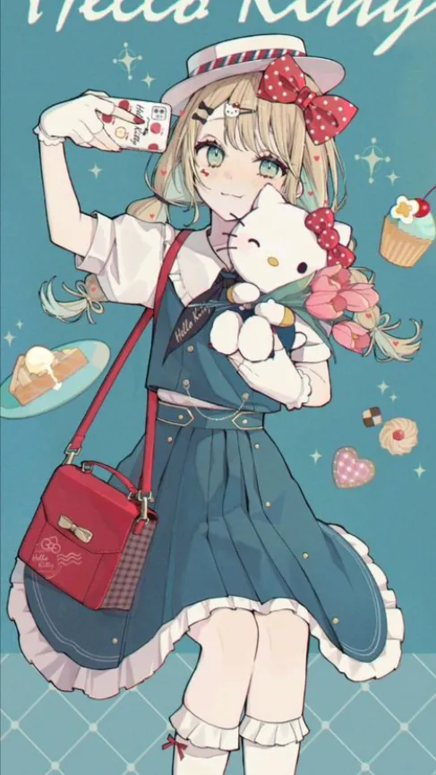 ai character: Hello kitty! background