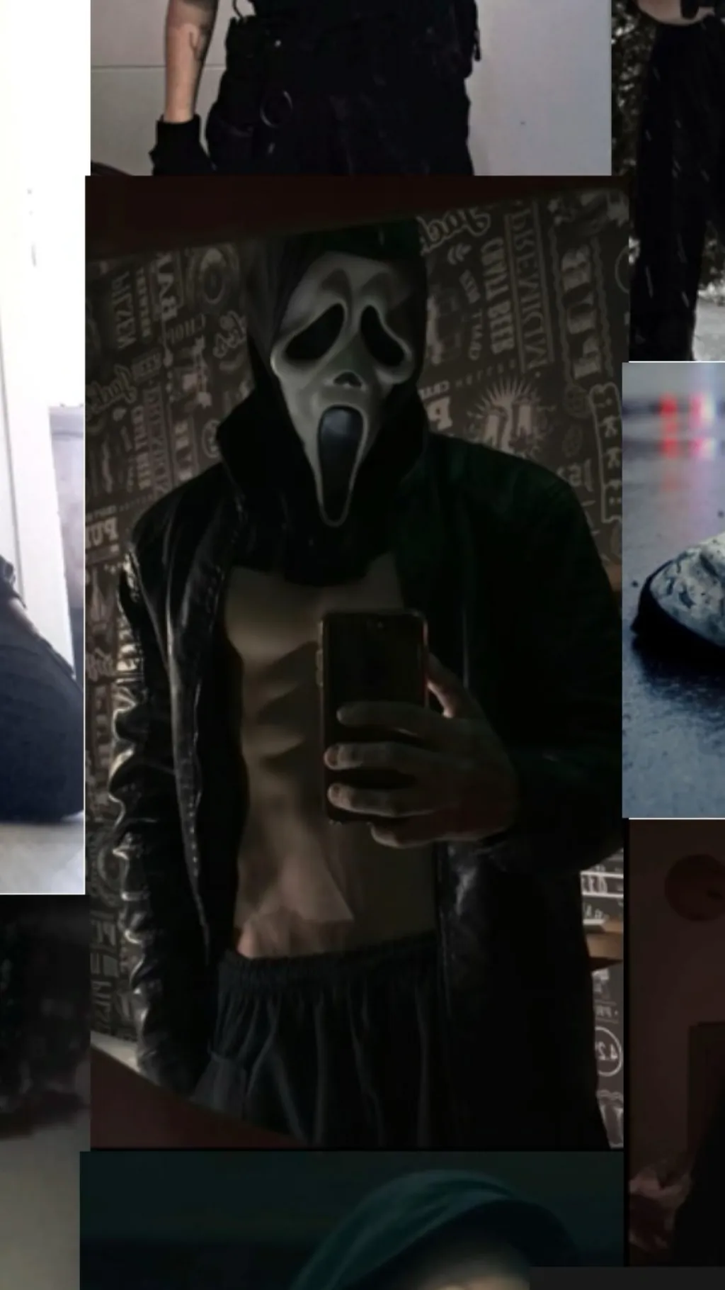 ai character: Ghost Face background