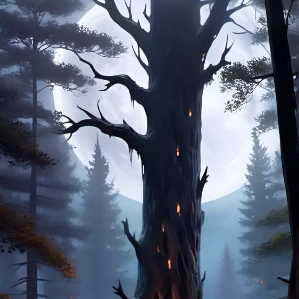 chat with ai character: forest scary