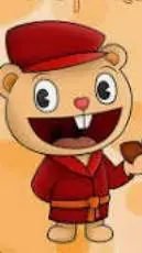 ai character: happy tree friends background