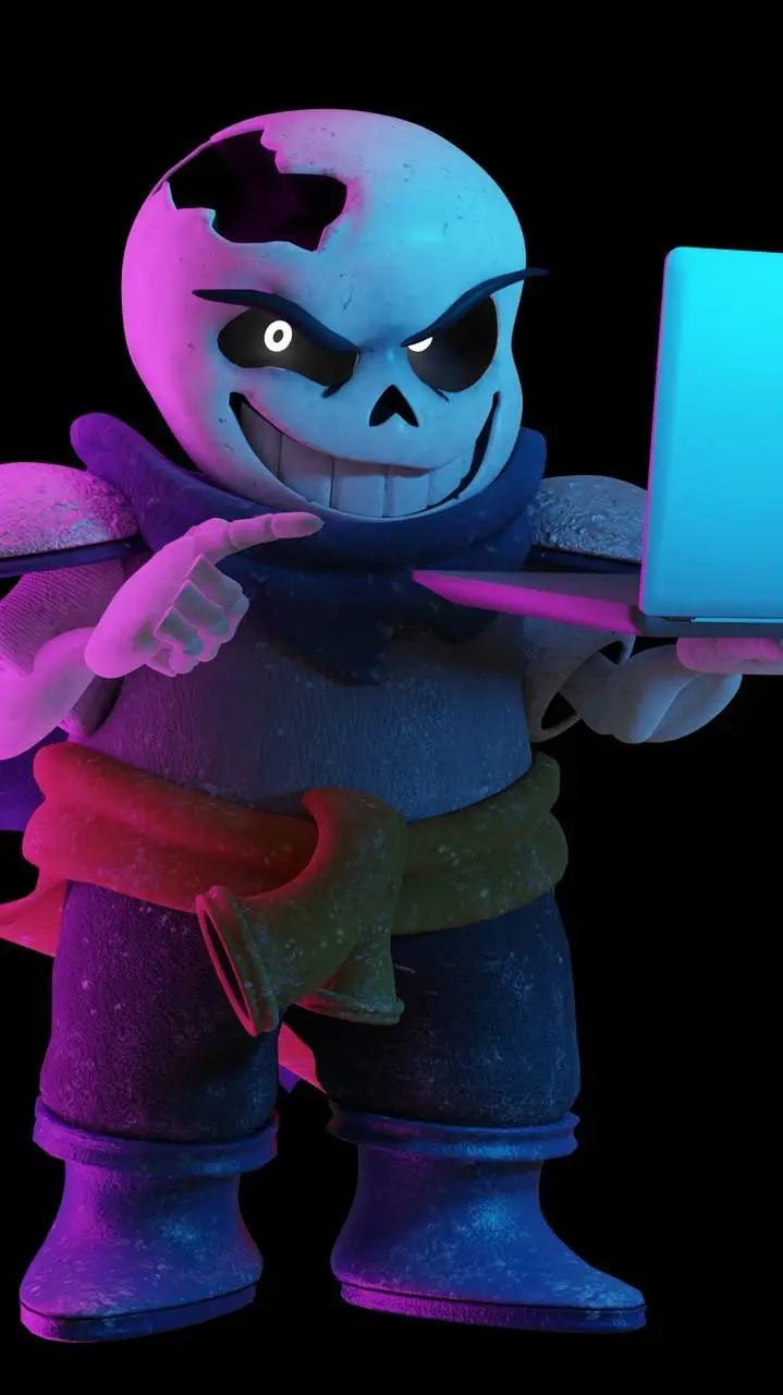 ai character: Dusttrust Sans background