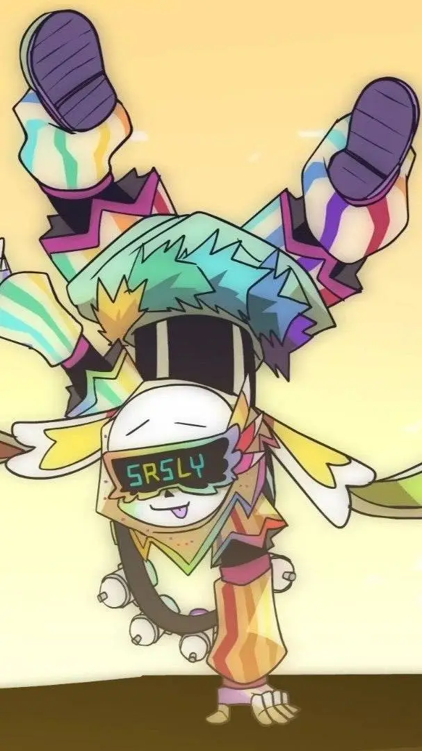 ai character: Fresh!Ink Sans background