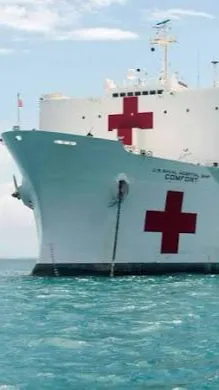 ai character: USNS Comfort background