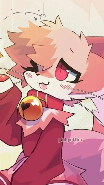 ai character: ☆~•🩷Puffi🩷~•☆ background