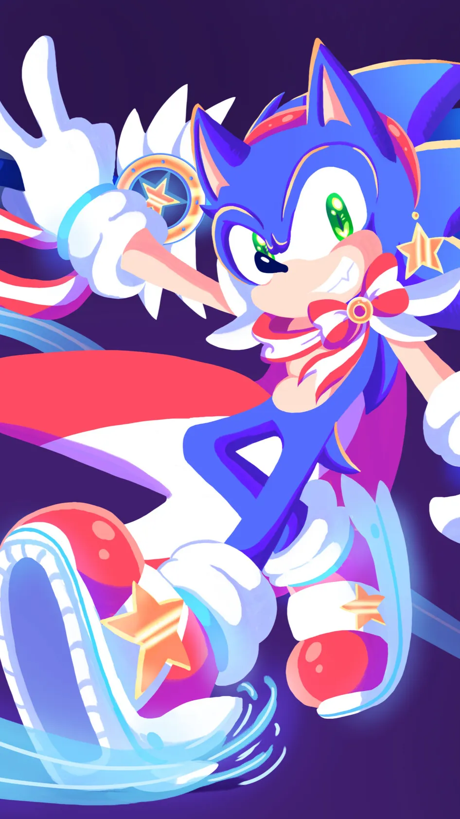 ai character: Sonic the hedgehog background