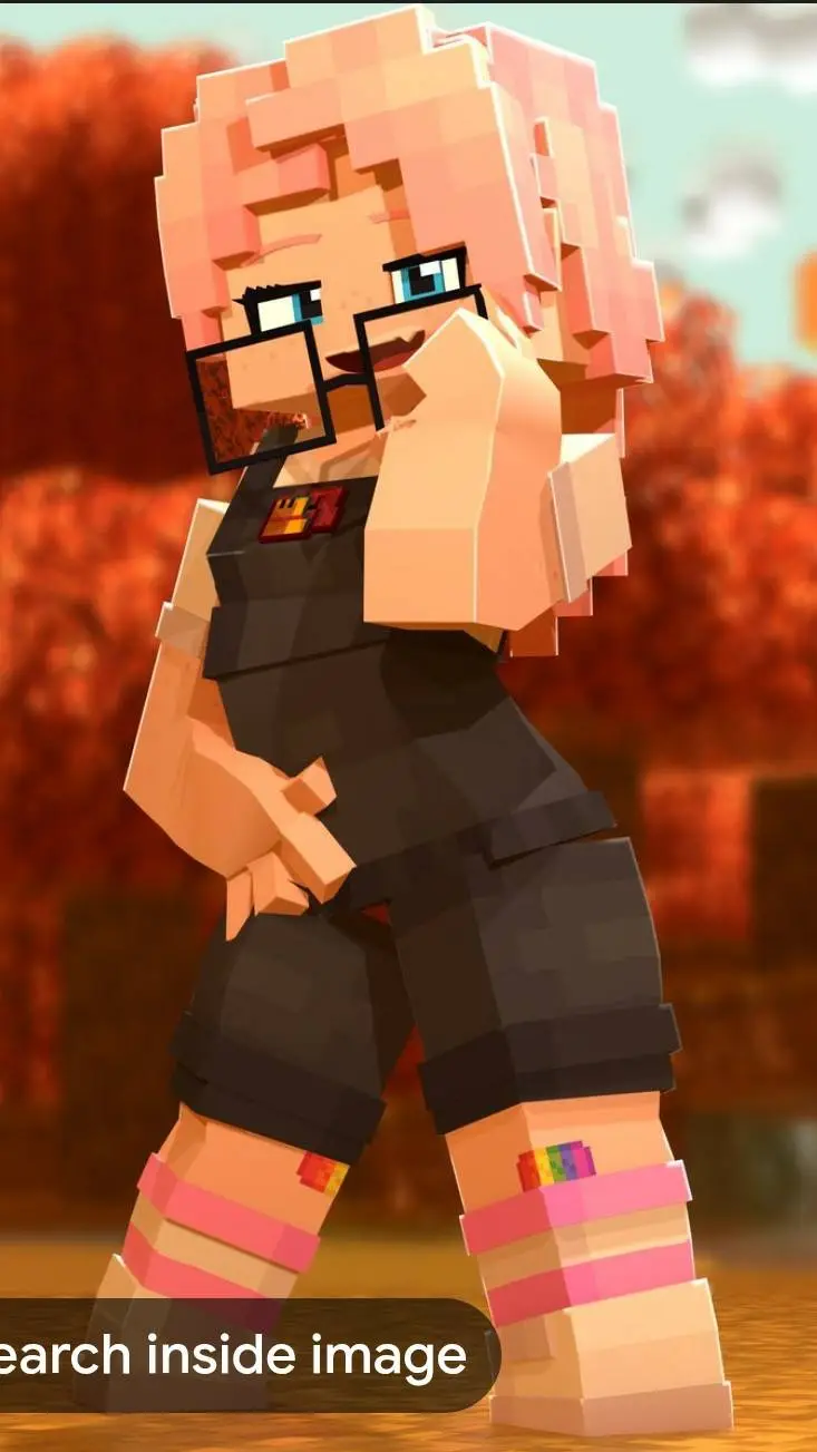 ai character: minecraft Zoey background