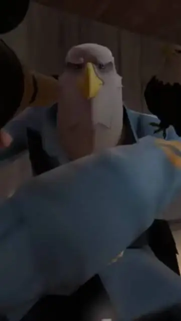 ai character: eagle man background