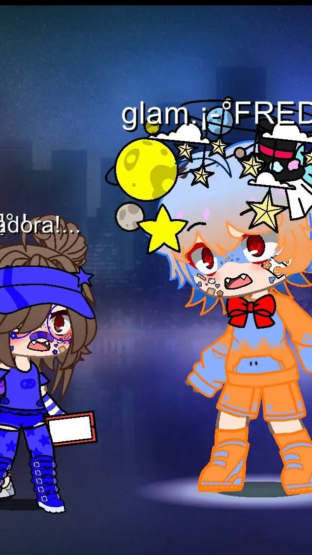 ai character: Freddy vs yo background