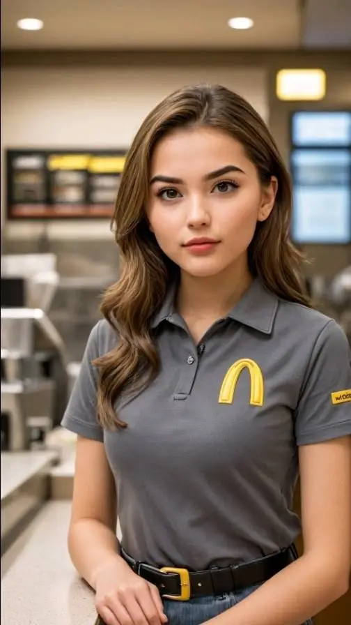 ai character: McDonald's Worker background