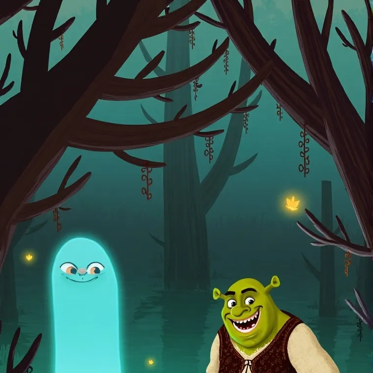 chat with ai character: Shrek and donkey