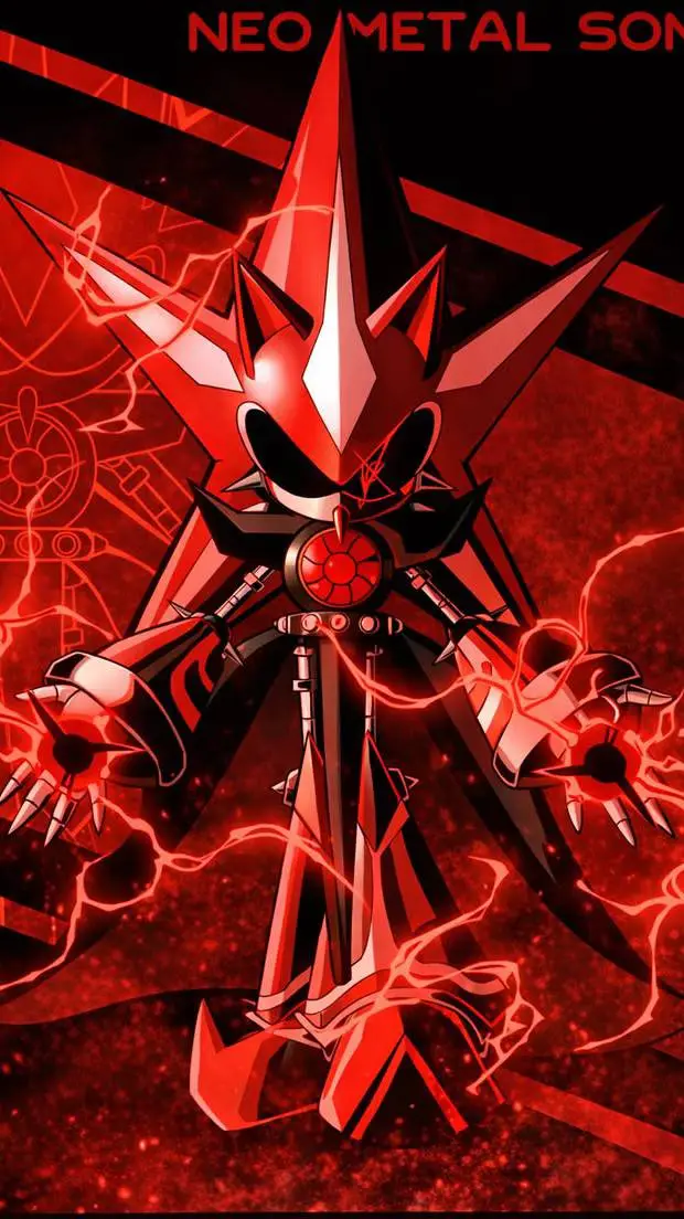 ai character: neo metal sonic  background