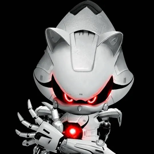 chat with ai character: white metal sonic 