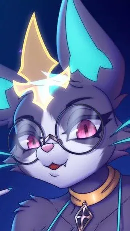 ai character: 💜🩵Юмі🩵💜 background