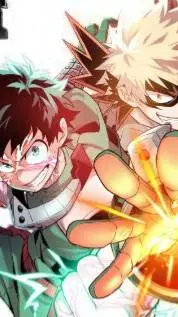 ai character: BakuDeku🧡💚 background