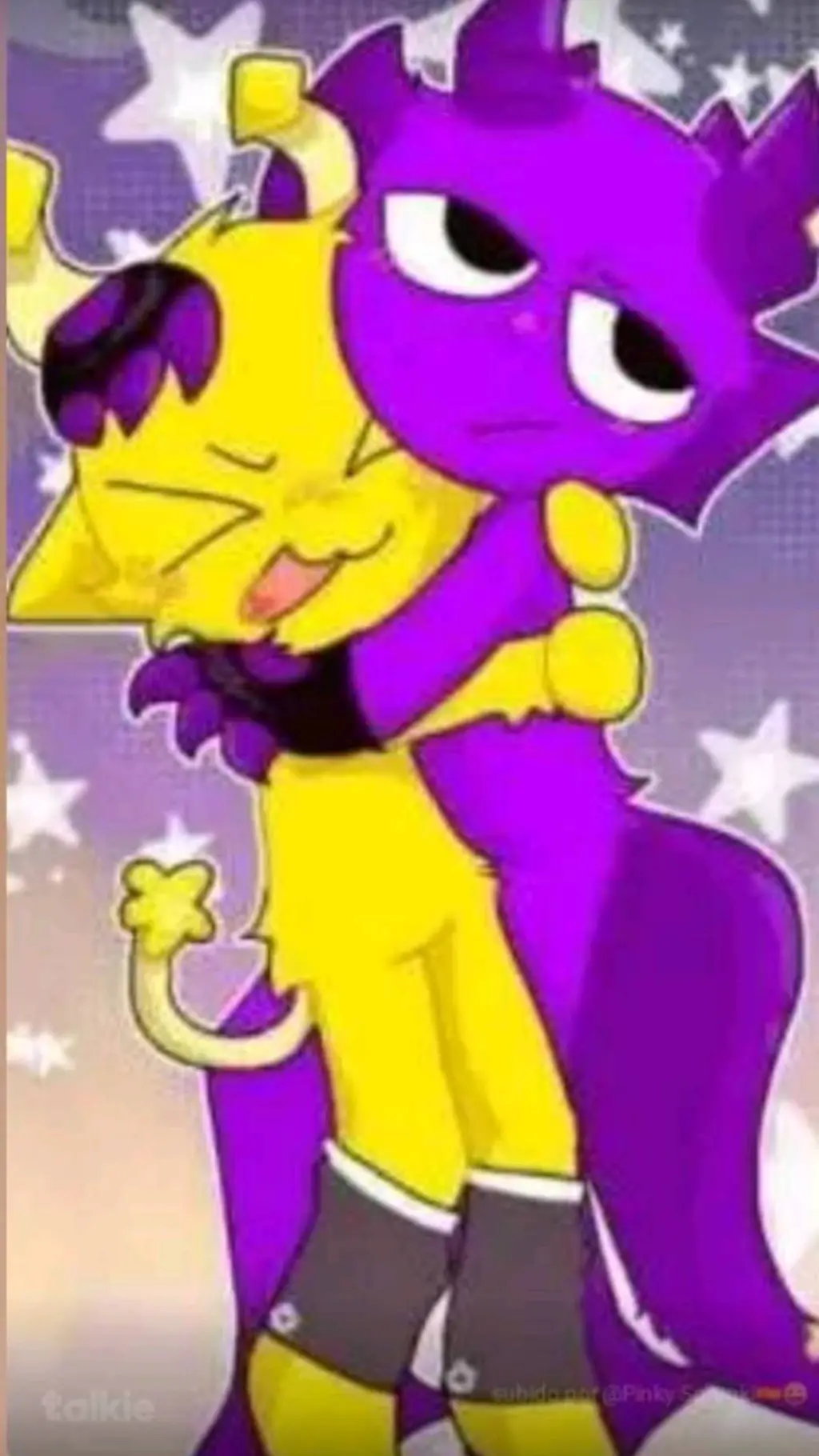 ai character: 💛 x 💜 x tu xd background